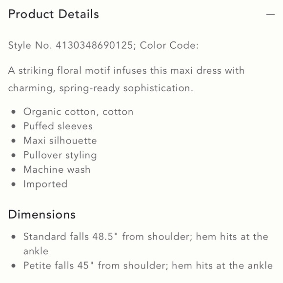 Anthropologie Women's Floral Print Chiffon Puff Sleeve Kayak Maxi Dress Size S - Picture 13 of 13